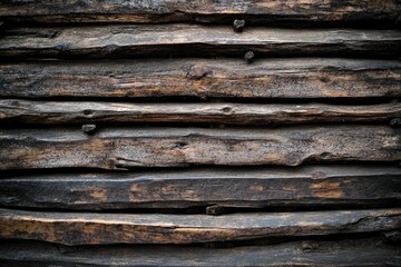 Wall Mural - Weathered wood planks stacked, rustic texture background, detail, construction