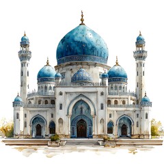 Wall Mural - Water colour mosque illustration