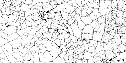 Wall Mural - Distressed overlay texture of cracked concrete, stone or asphalt. grunge background. abstract halftone vector illustration