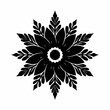 © Noni - silhouette illustration of black floral ornament on a white background