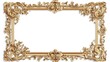 © Official - Ornate Vintage Gold Frame with Intricate Floral Design and Texture