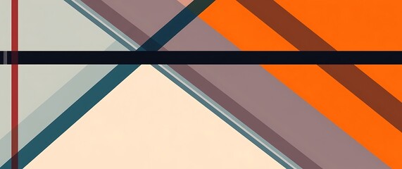 A digital painting of a stylish geometric background featuring intersecting lines and vibrant, contrasting colors, rendered in a bold graphic style with  a high contrast ratio a.