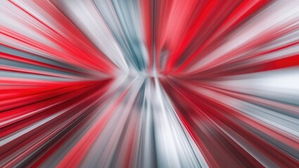 Canvas Print - Dynamic abstract background featuring vibrant red and white blurred stripes creating a sense of movement and energy. Perfect for modern design.