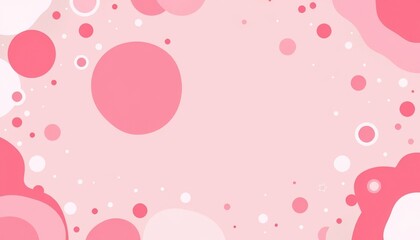 Wall Mural - Abstract white pink background with circles patterns in a geometric design