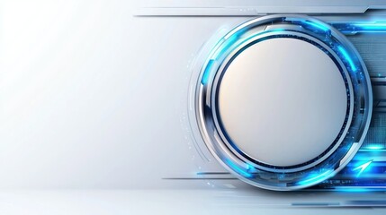 Abstract tech circle interface background