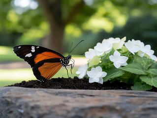 Poster -  butterfly garden