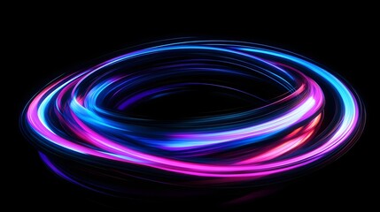 Leinwandbilder - Captivating Swirls of Neon Hued Energy   Abstract Digital Art Background with Flowing Mesmerizing Patterns and Shapes in Vibrant Colors