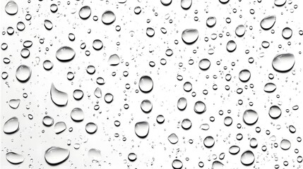 Fototapete - Elegant and Minimalist Image of Isolated Water Drops Suspended Against a Clean White Background Showcasing the Purity Tranquility and Essence of Nature in a Simplistic and Captivating Manner