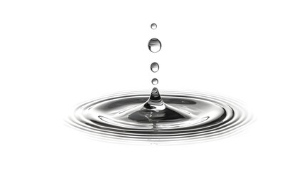 Fototapete - Ethereal water droplets gently suspended against a pristine white backdrop showcasing the natural beauty and purity of H2O in a minimalist refined composition