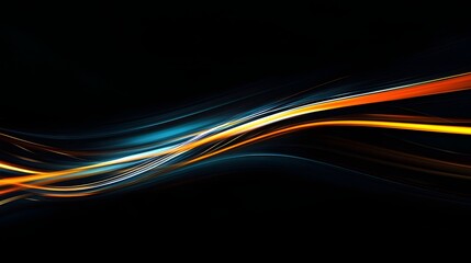 Aufkleber - Mesmerizing Abstract Light Waves and Curves in Vibrant Neon Colors and Futuristic Digital Technology  Captivating and Hypnotic Swirling Patterns of Luminous Glowing Energy against a Chromatic