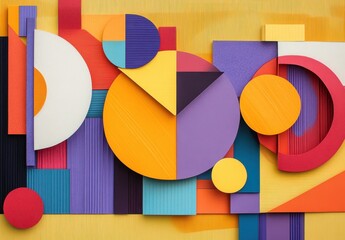 Leinwandbilder - Abstract geometric shapes composition.