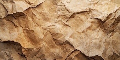 Aufkleber - Crumpled brown paper texture background.