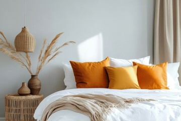 Sticker - Cozy Bedroom with Warm-Toned Accents