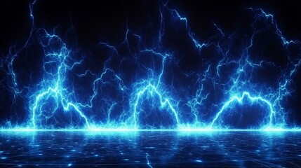 Poster - Electric Lightning Striking a Reflective Floor