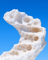Aufkleber - Sculptural Foam Texture Architecture Display Organic Forms Against Vibrant Sky - Innovative Design Content and Architectural Visualization for Creative Industries