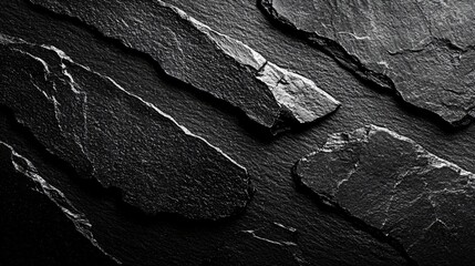 Canvas Print - Dark slate stone texture background