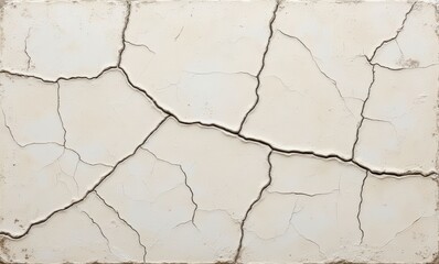 Wall Mural - Textured dry cracked surface background