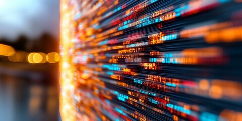 Leinwandbilder - Dynamic Digital Encryption Art Vibrant Code Display on Virtual Canvas for Futuristic Cybersecurity Solutions and Tech Education Initiatives
