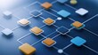 © tanapat - Innovative data flow diagram digital workspace visual representation modern environment aerial perspective efficiency concept