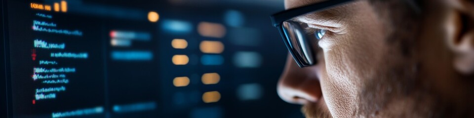 Fototapete - Futuristic Cybersecurity Dashboard Interface Digital Display with Real-Time Threat Detection and Protection Metrics for Tech-Savvy Business Intelligence and Advanced IT Operations