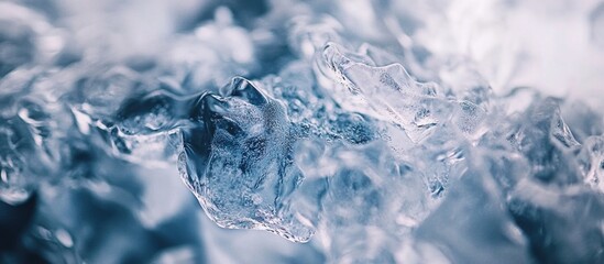 Wall Mural - melting ice abstract texture with extreme closeup details and cool tones