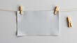 © Chalermrach - A clothespin holding a gray paper with the words 'market share business concept' written on it, symbolizing the portion of a market controlled by a particular company, strategy, communication