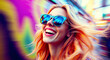 © abeeha - portrait of woman with sun glasses smiling ai