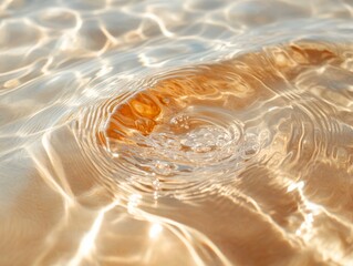 Aufkleber - Translucent Water Ripple Art Light Patterns on Clear Surface for Premium Eco-Friendly Design and Wellness Marketing - Inspiring Sustainability with Pure Aesthetic Dynamics