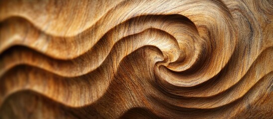 Wall Mural - macro close up of intricate two dimensional wood texture with swirling patterns in natural warm tone
