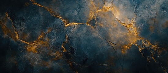 Wall Mural - Luxe Dark Marble Texture Background with Gold Veins for Elegant Wall and Floor Tile Designs in Interior Spaces