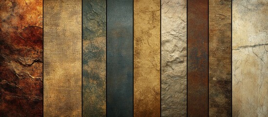 Wall Mural - varied natural material textures for creative backgrounds and overlays in design projects