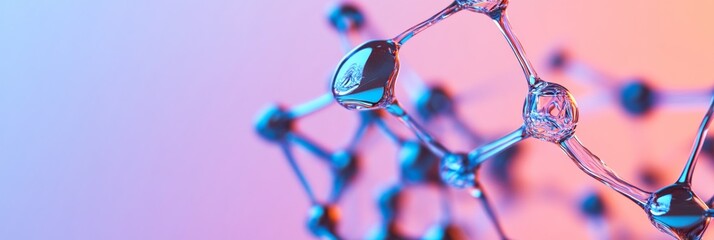 Aufkleber - Sleek Molecular Network Visualization Reflective Glass Nodes and Connections - Advanced Tech Content for Business Innovation and Data Efficiency Marketing