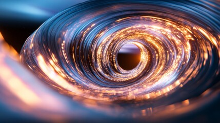 Fototapete - Futuristic Tech Aesthetic Spiraling Light Streams in Quantum Tunnel for Sci-Fi Marketing and Innovation-Driven Tech Displays, Illuminated Vortex Textures in Digital Transformation
