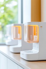 Aufkleber - Modern Minimalist Laboratory Automated Analysis Equipment with Transparent Acrylic and Soft Lighting - Efficient Clinical Research for Healthcare Innovation and Workflow Optimization