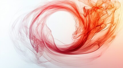 Wall Mural - passover concept, abstract swirl of red and orange smoke on white background for modern design conce