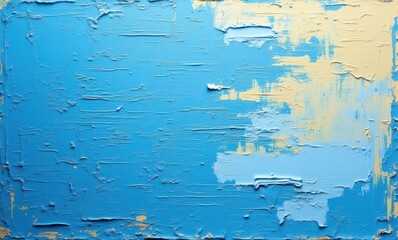 Wall Mural - Vibrant abstract blue and yellow texture