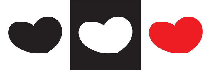 Hearts icon in hand drawn style. Love doodle sign business concept. isolated on white and black background. vector illustration. EPS 10