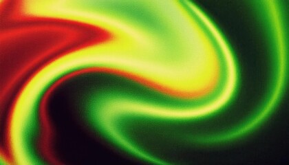 Aufkleber - abstract digital wave pattern in green, yellow, and red tones creating a fluid texture for artistic background