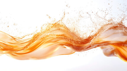 Fototapete - Powerful and dynamic abstract background with swirling waves of vibrant orange liquid flow creating an energetic and captivating visual effect