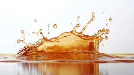 Aufkleber - Splashing motion of a vibrant liquid refreshment such as water juice oil or paint captured in a dynamic explosion of energy color and movement  The fluid flows and bursts with a textured transparent