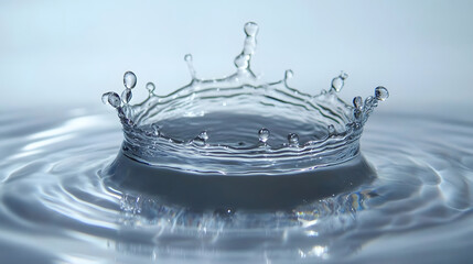 Poster - Stunning image capturing the captivating essence of water showcasing a mesmerizing splash effect with delicate droplets and elegant reflections creating a serene and visually striking composition