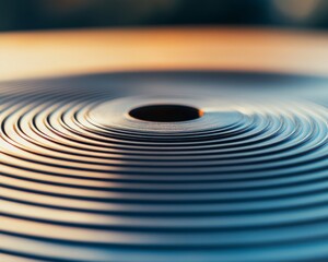 Leinwandbilder - Elegant Minimalist Vortex Textured Metallic Ripples in Warm Light - Innovation Display for Tech Design and Modern Business Environments