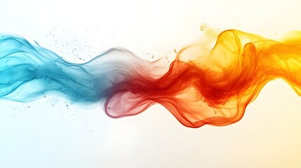 Fototapete - Vibrant Fluid Swirls of Colorful Abstract Motion and Digital Graphic Design  Captivating and Mesmerizing Ethereal Imagery with Harmonious Flowing Shapes and Vivid Hues