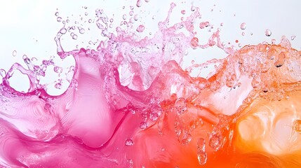 Aufkleber - Vibrant Liquid Splash of Colorful Paint in Abstract Motion Background  Dynamic Fluid and Captivating Digital Art Composition with Swirling Shapes Patterns and Textures
