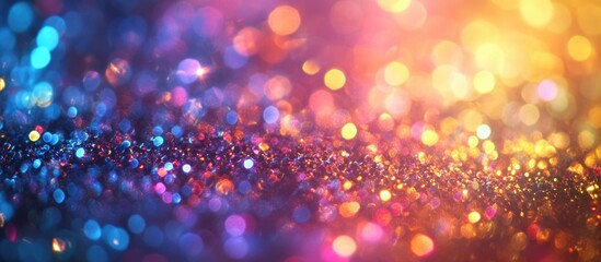 Wall Mural - holographic foil texture with vibrant neon colors and soft bokeh effect ideal for modern backgrounds