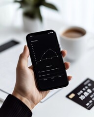 Aufkleber - Futuristic Smartphone Display with Reward Points Interface Minimalist Tech for Urban Professionals - Digital Finance and Modern Lifestyle Solutions