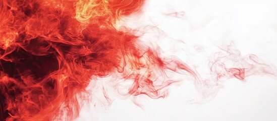Wall Mural - Flame and Smoke Patterns in Red and White Abstract Background Design