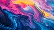 © Rauf - A colorful abstract oil painting on canvas offers a creative, artistic look