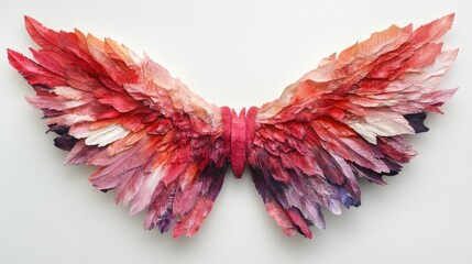 Wall Mural - Vibrant Sanguine Wings Artful Composition for Artistic and Creative Projects