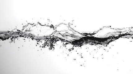 Aufkleber - Dramatic splash of flowing water creating dynamic abstract patterns textures and movement  Swirling curving and rippling liquid motion captured in high speed photography